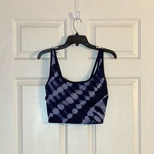 Victoria’s Secret PINK Seamless Lightly-Lined Blue Tie-Dye Sports Bra Like New
